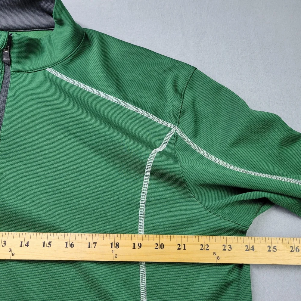 Columbia Mens Omni-Wick Shotgun 1/4 Zip Pullover Green Golf Performance Shirt L - Picture 5 of 9